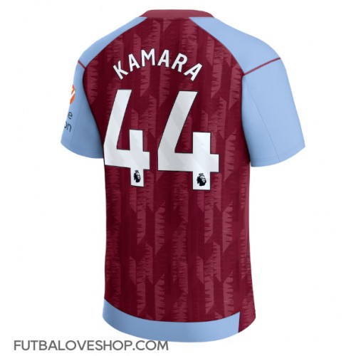 Dres Aston Villa Boubacar Kamara #44 Domáci 2023-24 Krátky Rukáv